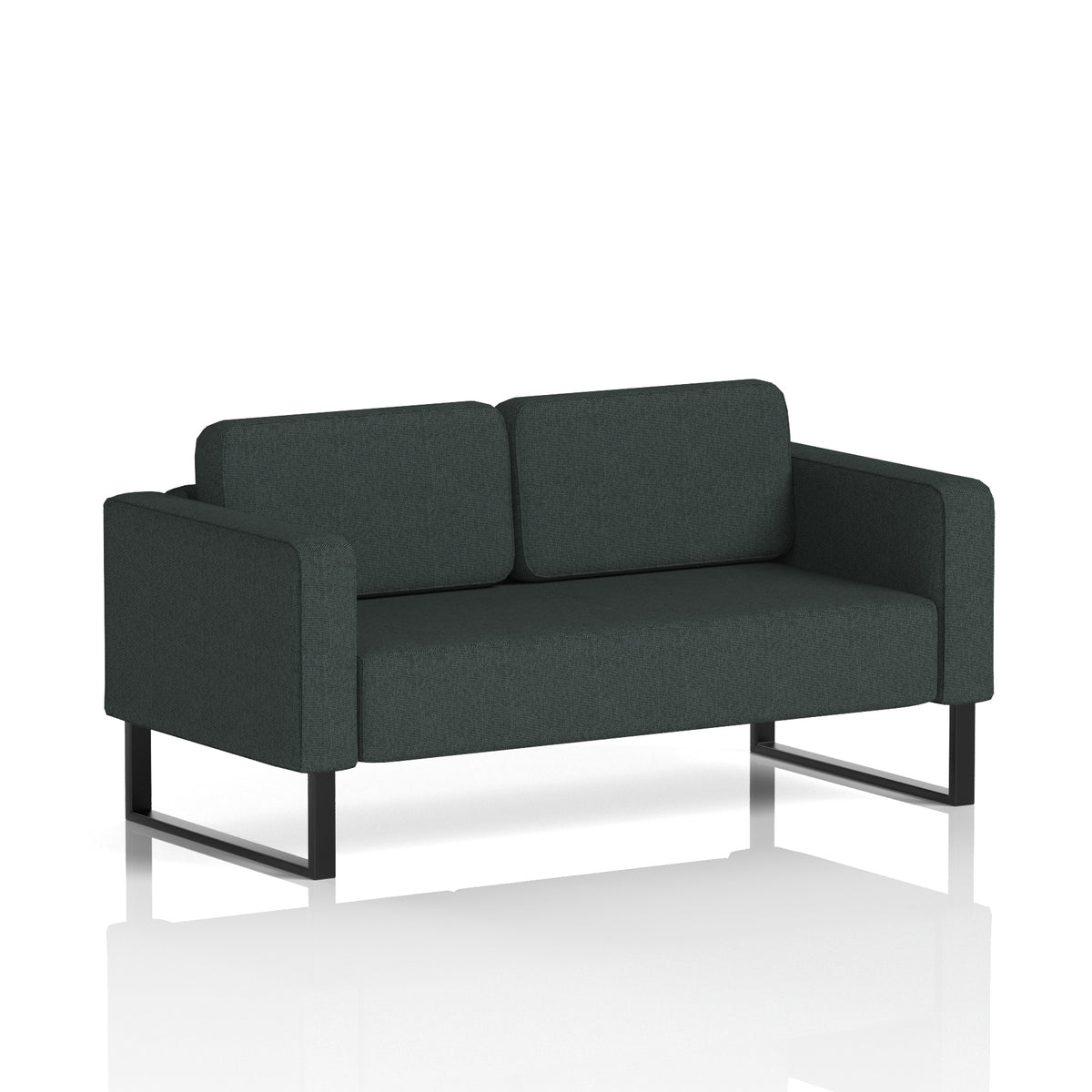 Elverton Bespoke Two-Seater Sofa Rivet - Charcoal Black - Industrious Decor