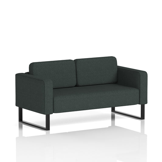 Elverton Bespoke Two-Seater Sofa Rivet - Charcoal Black - Industrious Decor