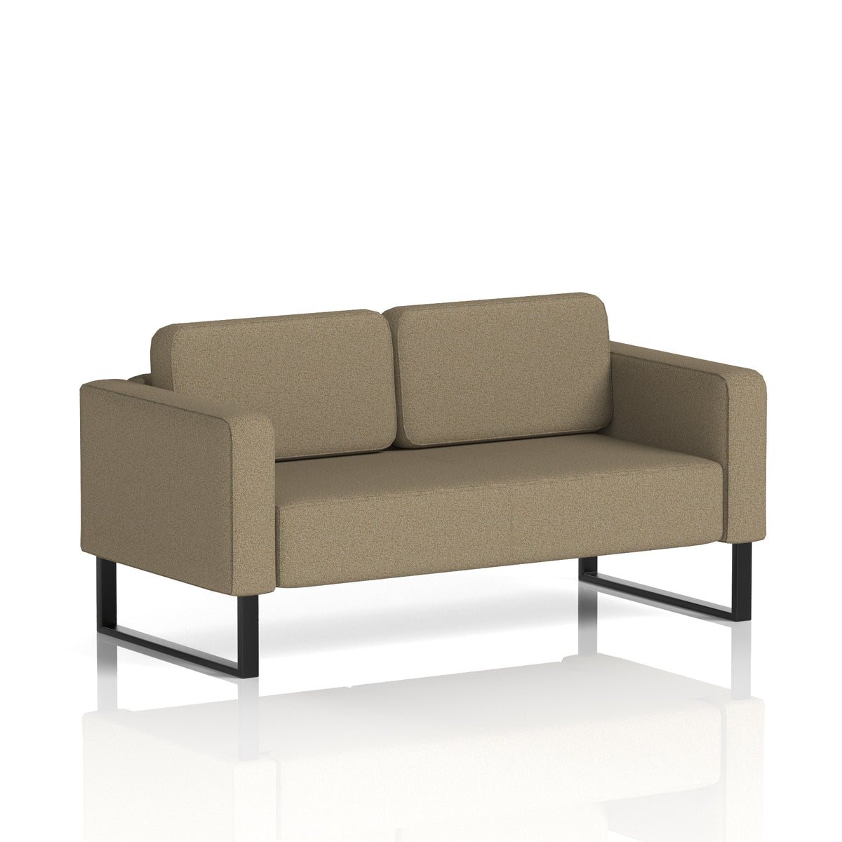 Elverton Bespoke Two-Seater Sofa Main Line Flax - Bank Black - Industrious Decor