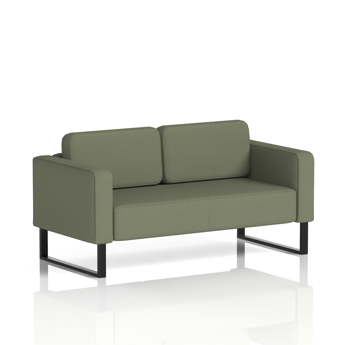 Elverton Bespoke Two-Seater Sofa Main Line Flax - Monument Black - Industrious Decor