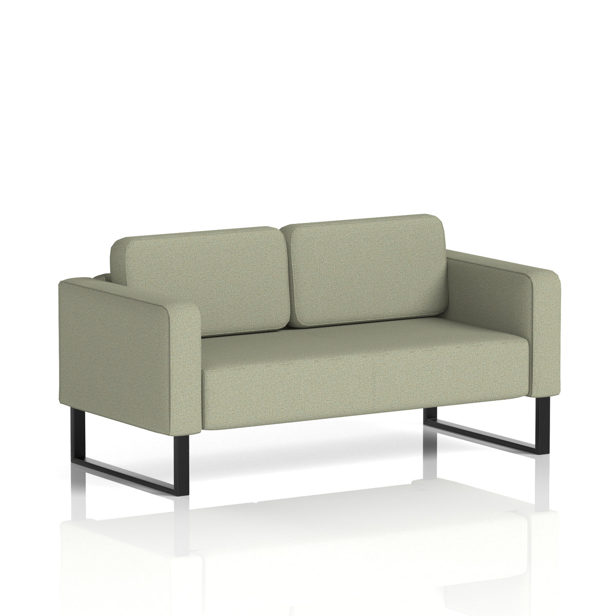 Elverton Bespoke Two-Seater Sofa Main Line Flax - Newbury Black - Industrious Decor