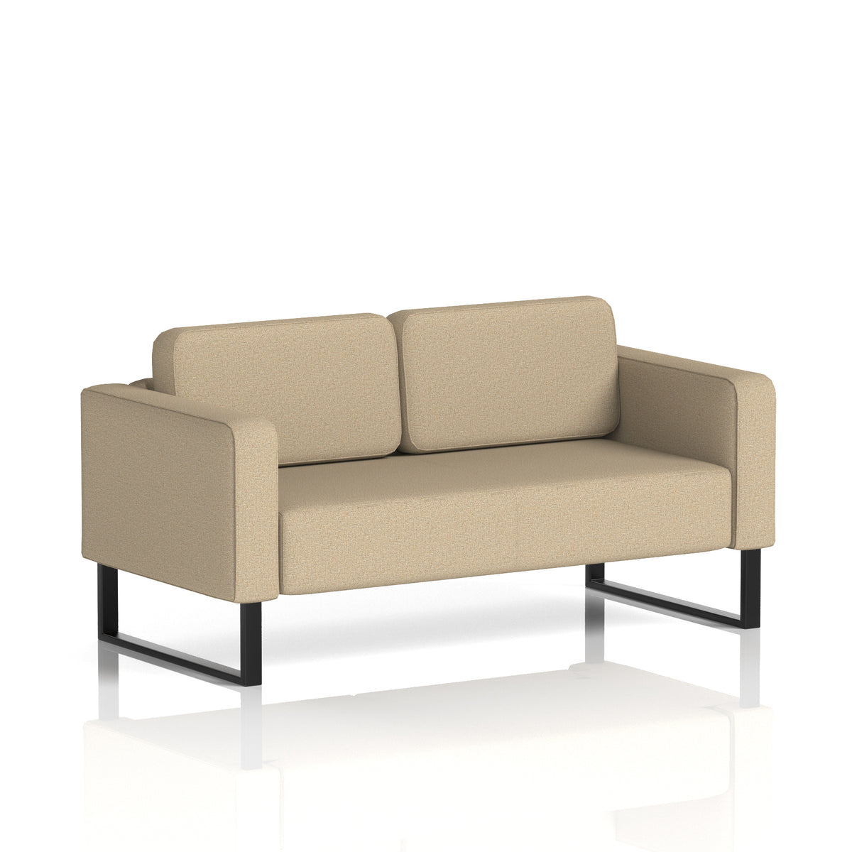 Elverton Bespoke Two-Seater Sofa Main Line Flax - Upminster Black - Industrious Decor