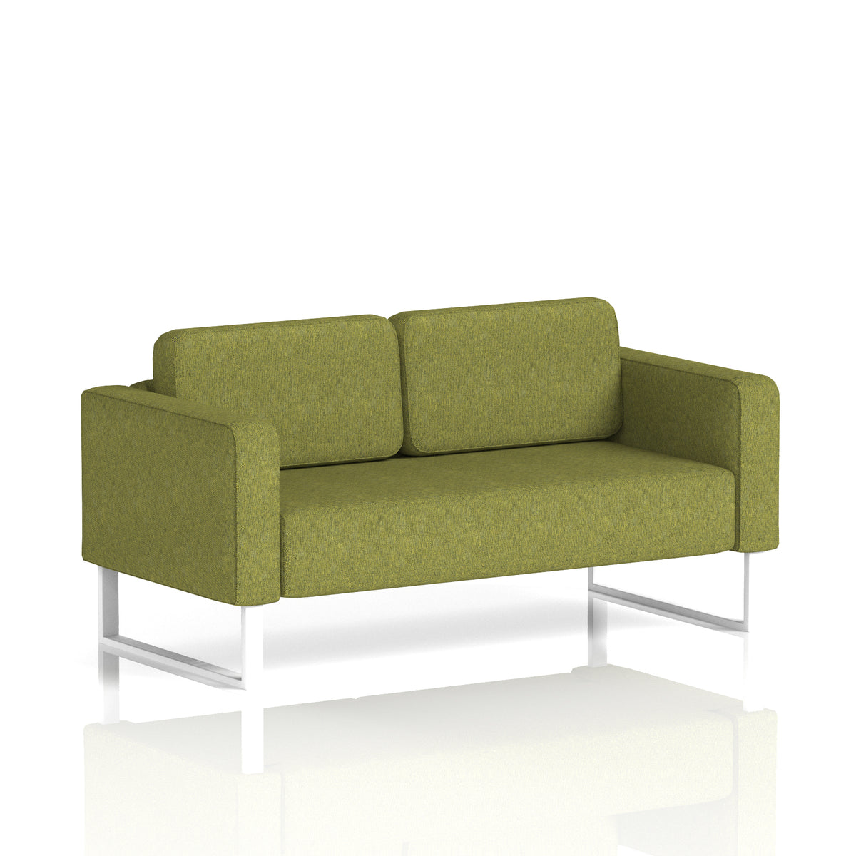 Elverton Bespoke Two-Seater Sofa Rivet - Olive White - Industrious Decor