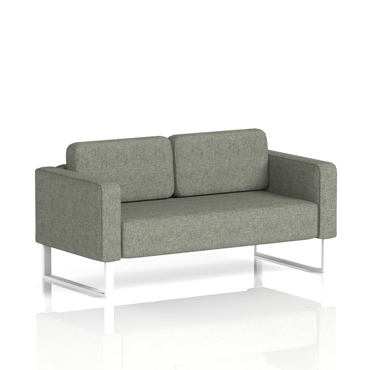 Elverton Bespoke Two-Seater Sofa Rivet - Vitreous White - Industrious Decor