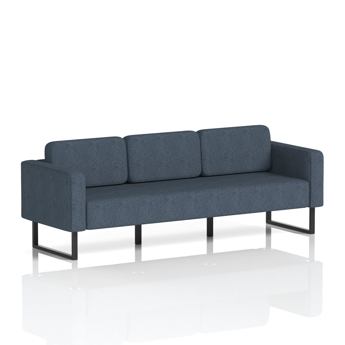 Elverton Bespoke Three-Seater Sofa Rivet - Crucible Black - Industrious Decor