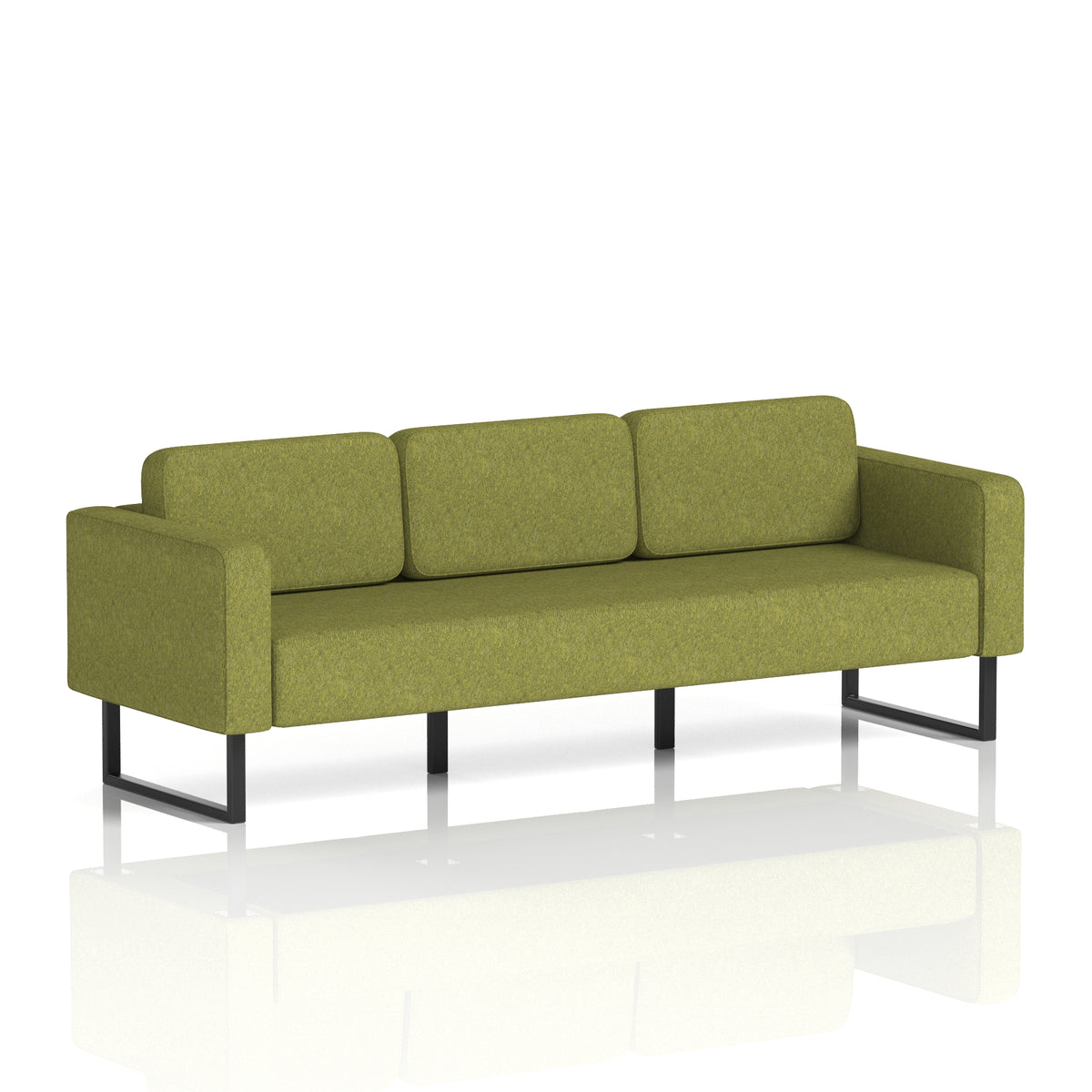 Elverton Bespoke Three-Seater Sofa Rivet - Olive Black - Industrious Decor