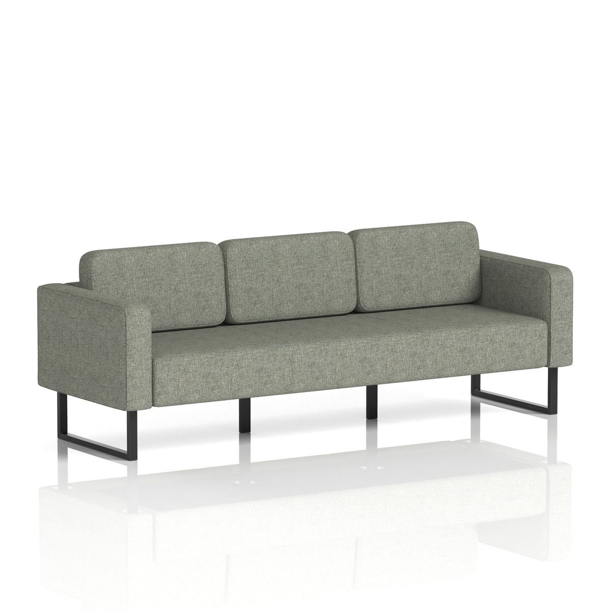 Elverton Bespoke Three-Seater Sofa Rivet - Vitreous Black - Industrious Decor