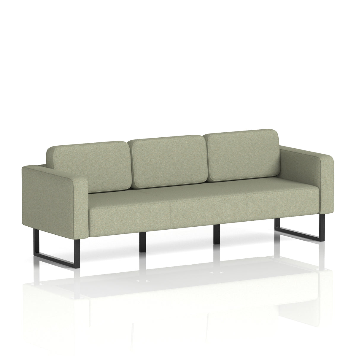 Elverton Bespoke Three-Seater Sofa Main Line Flax - Newbury Black - Industrious Decor