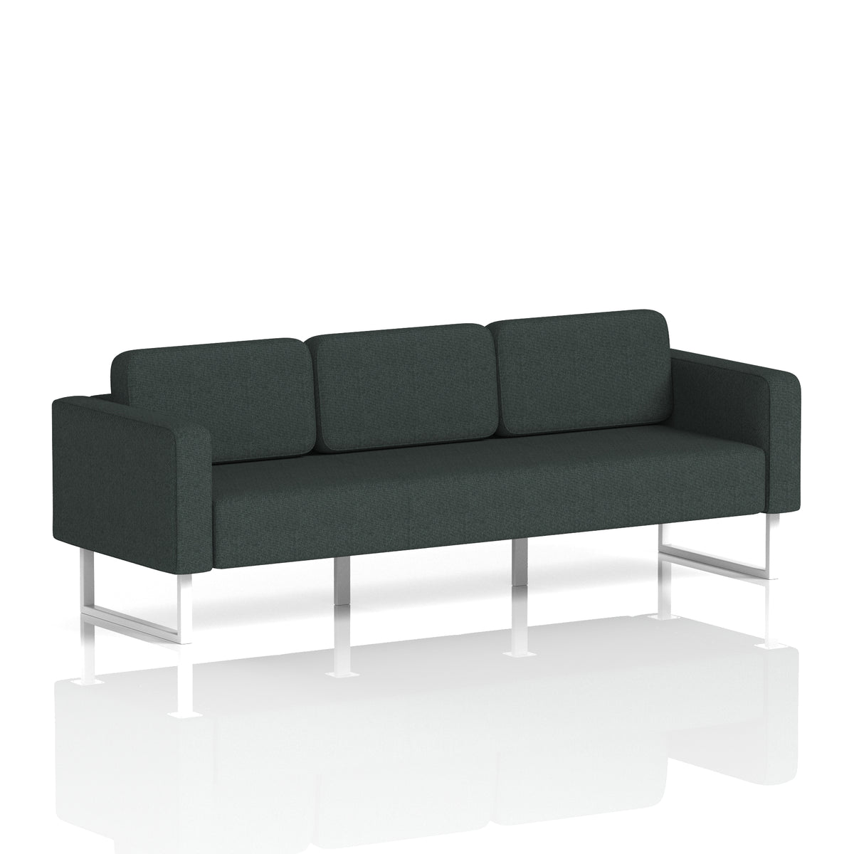 Elverton Bespoke Three-Seater Sofa Rivet - Charcoal White - Industrious Decor
