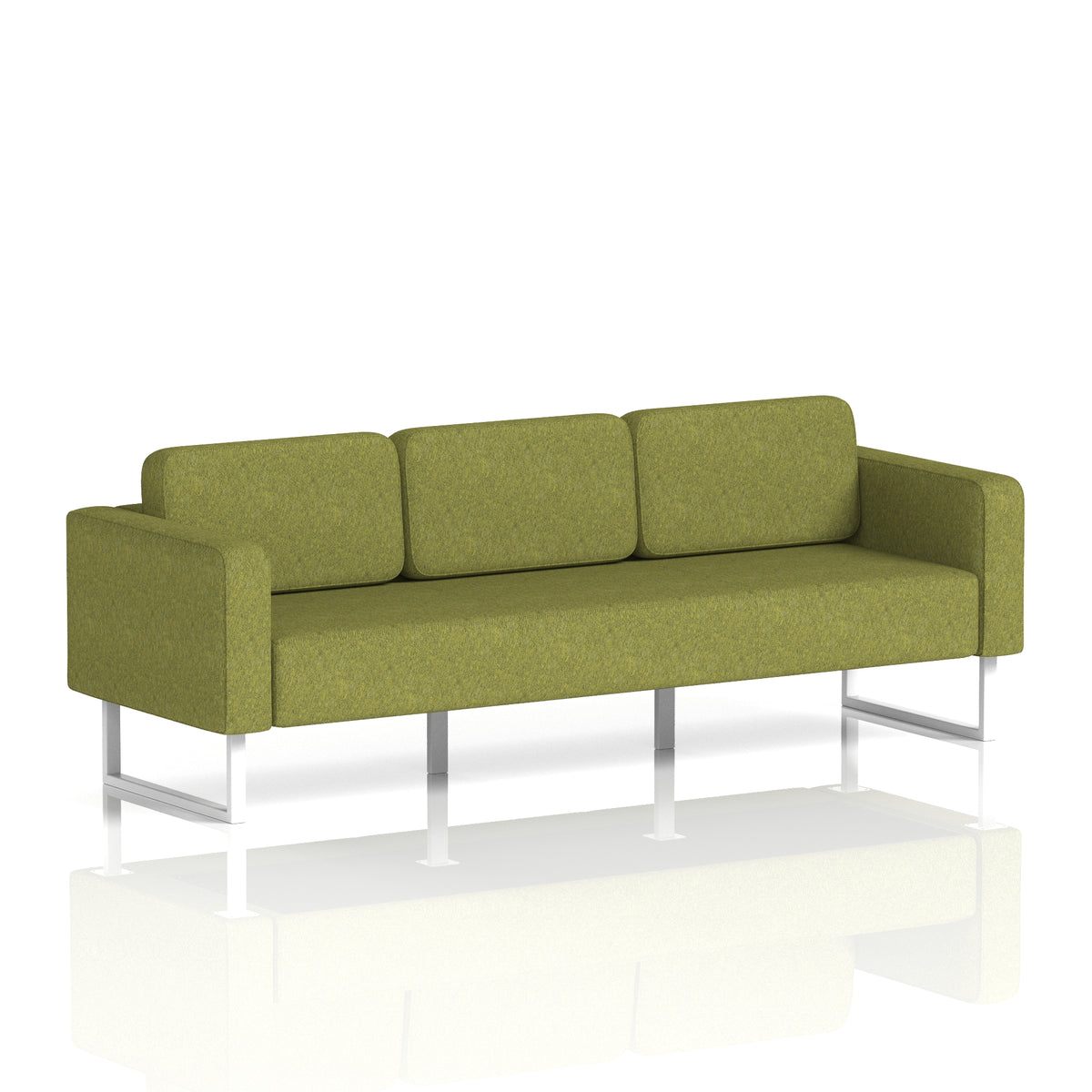 Elverton Bespoke Three-Seater Sofa Rivet - Olive White - Industrious Decor