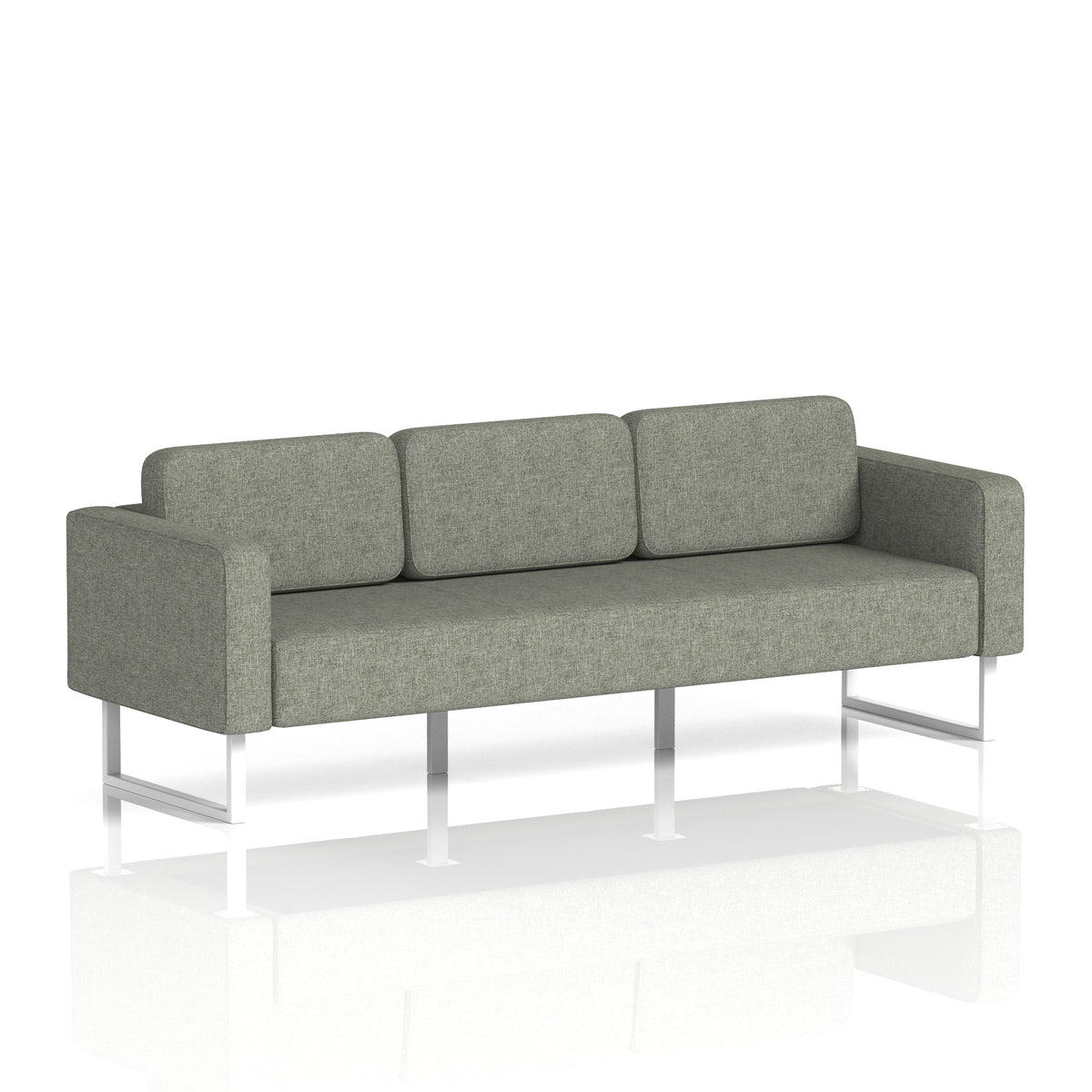Elverton Bespoke Three-Seater Sofa Rivet - Vitreous White - Industrious Decor