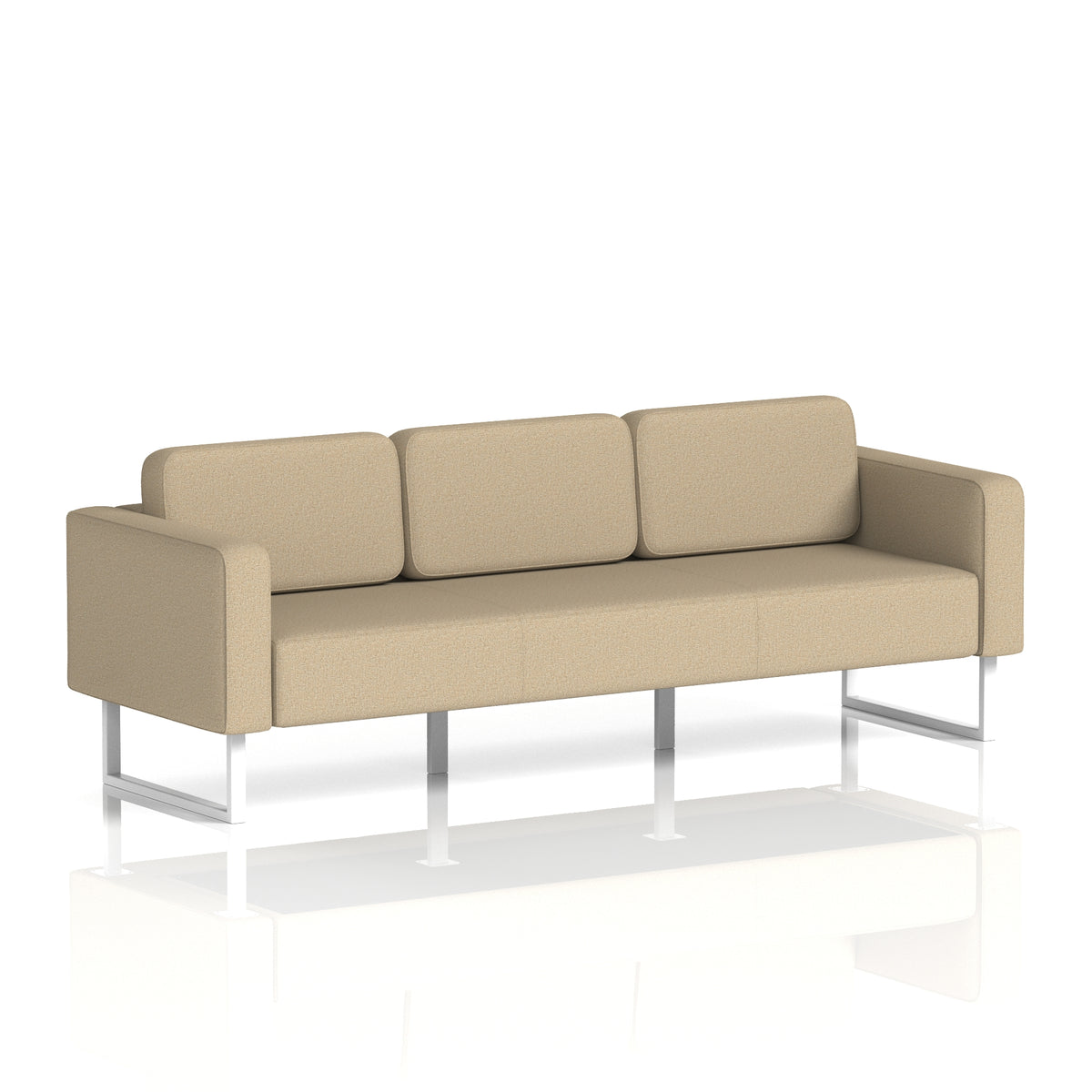 Elverton Bespoke Three-Seater Sofa Main Line Flax - Upminster White - Industrious Decor