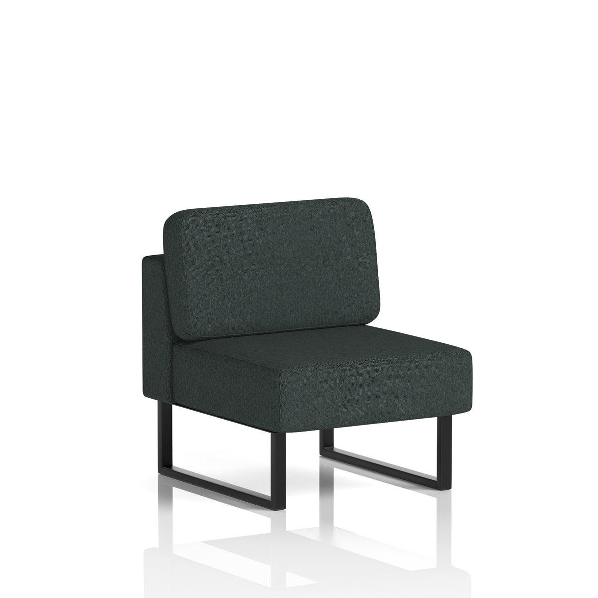 Brixworth Modular Seating Central Unit Rivet - Charcoal Black - Industrious Decor