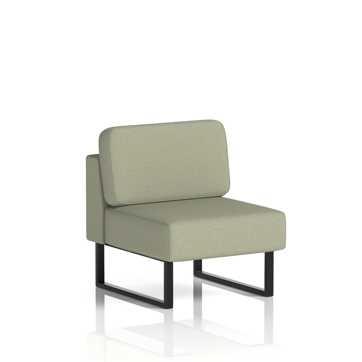 Brixworth Modular Seating Central Unit Main Line Flax - Newbury Black - Industrious Decor