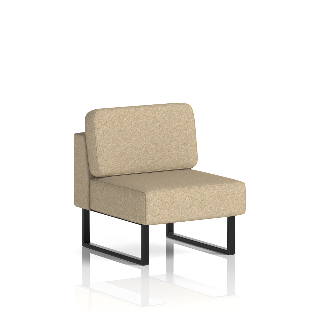 Brixworth Modular Seating Central Unit Main Line Flax - Upminster Black - Industrious Decor