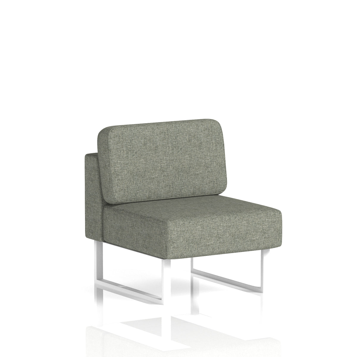 Brixworth Modular Seating Central Unit Rivet - Vitreous White - Industrious Decor