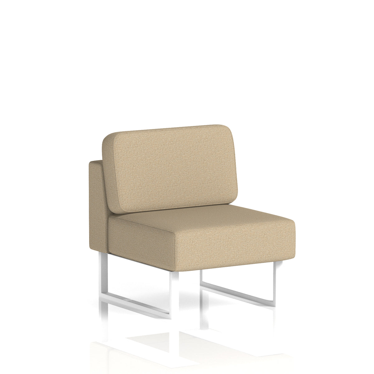 Brixworth Modular Seating Central Unit Main Line Flax - Upminster White - Industrious Decor