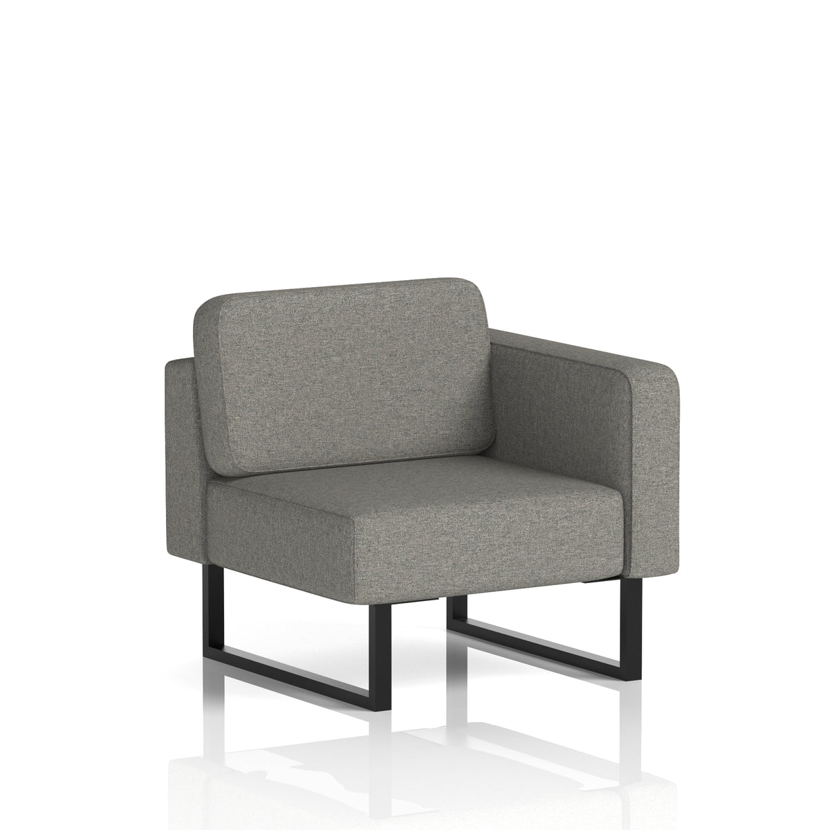 Commercial Modular Seating – Left-End Unit with Legs – Crib 5 X2 - Number Black - Industrious Decor