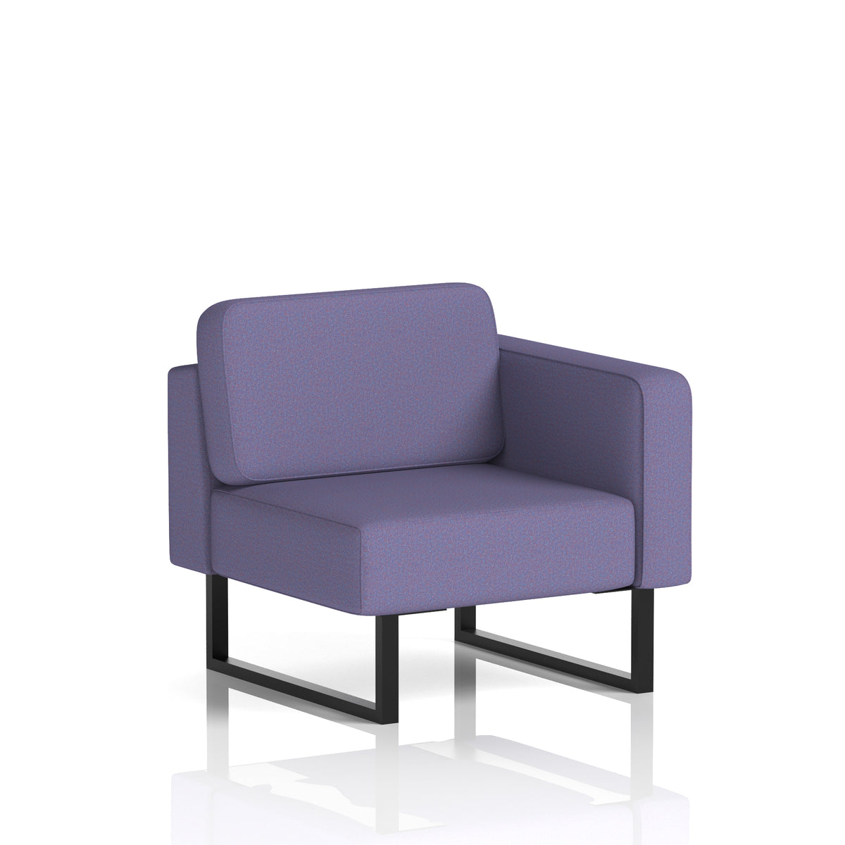 Commercial Modular Seating – Left-End Unit with Legs – Crib 5 Synergy - Order Black - Industrious Decor
