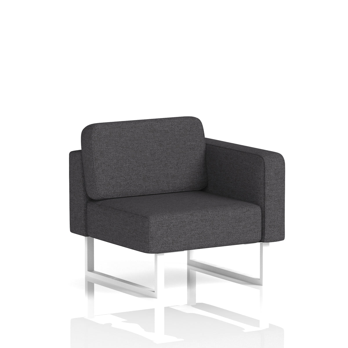 Commercial Modular Seating – Left-End Unit with Legs – Crib 5 X2 - Arithmetic White - Industrious Decor