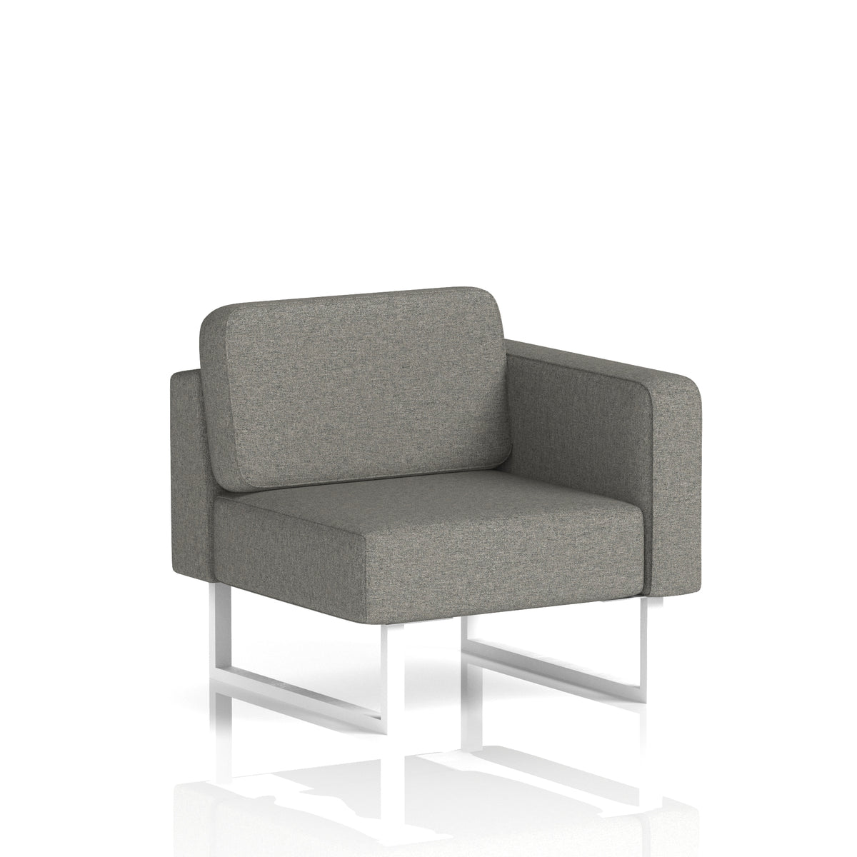 Commercial Modular Seating – Left-End Unit with Legs – Crib 5 X2 - Number White - Industrious Decor