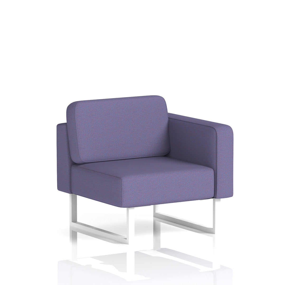 Commercial Modular Seating – Left-End Unit with Legs – Crib 5 Synergy - Order White - Industrious Decor
