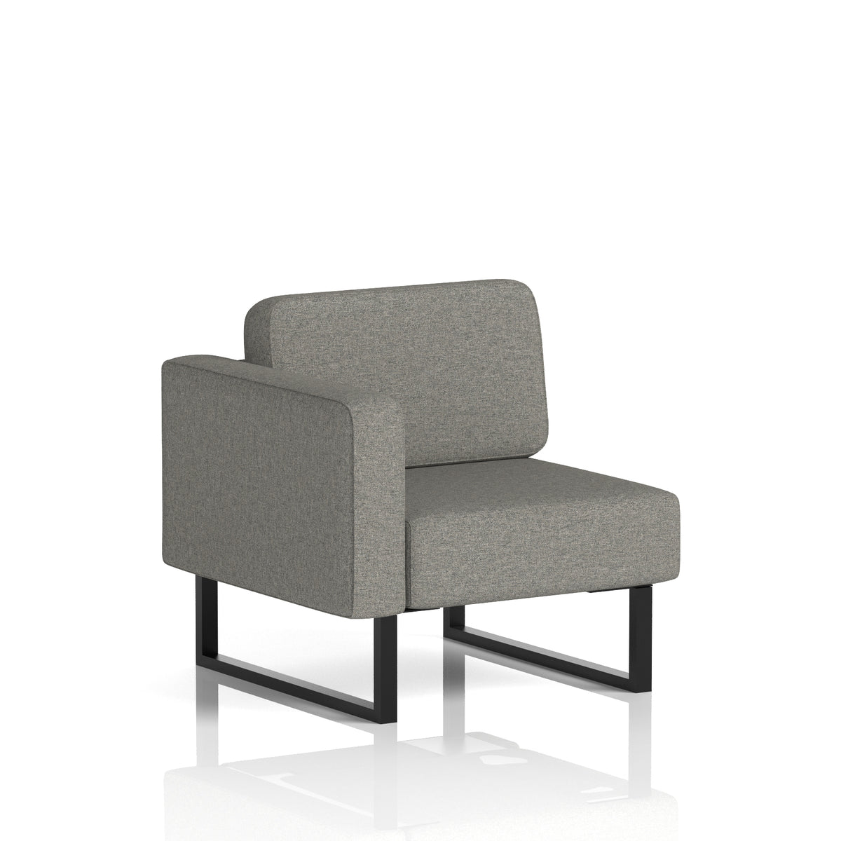 Commercial Modular Seating – Right-End Unit with Legs – Crib 5 X2 - Number Black - Industrious Decor