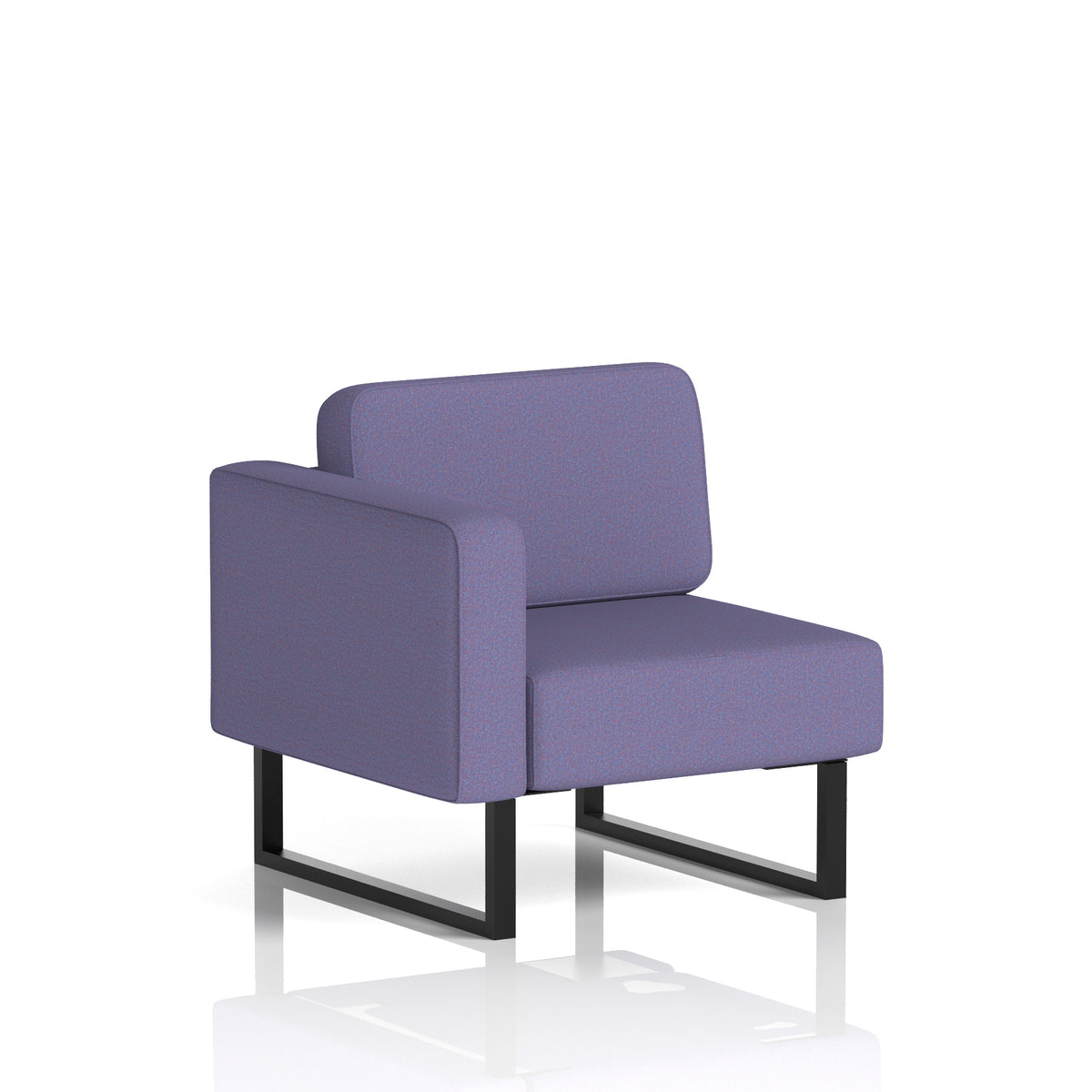Commercial Modular Seating – Right-End Unit with Legs – Crib 5 Synergy - Order Black - Industrious Decor