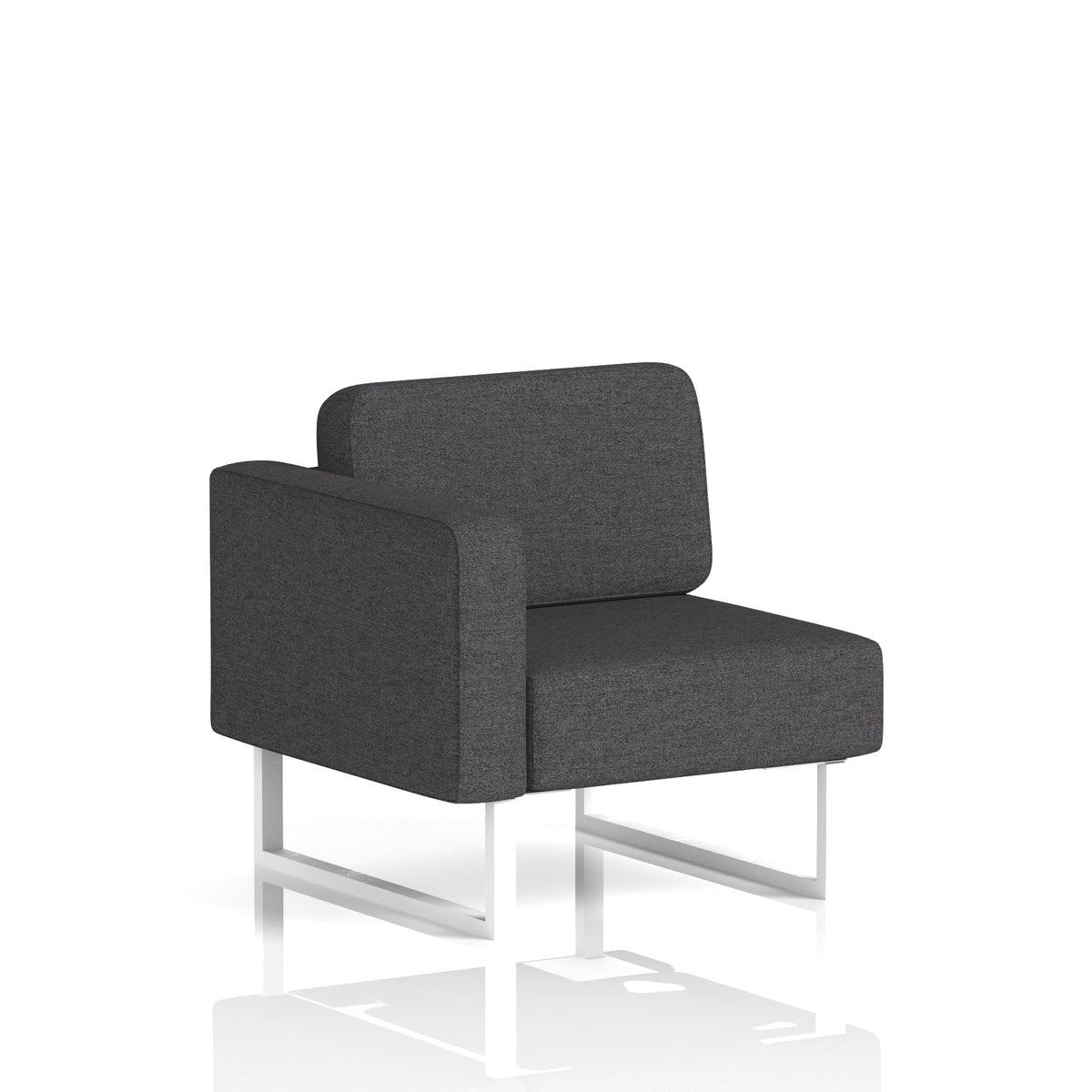 Commercial Modular Seating – Right-End Unit with Legs – Crib 5 X2 - Arithmetic White - Industrious Decor
