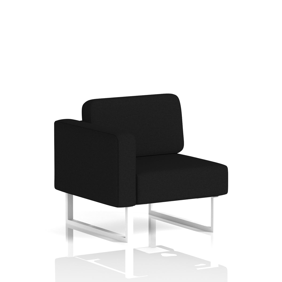 Commercial Modular Seating – Right-End Unit with Legs – Crib 5 X2 - Diameter White - Industrious Decor