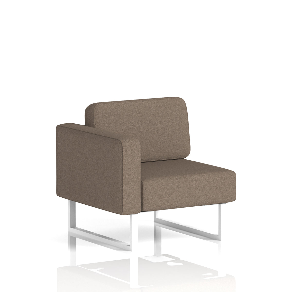 Commercial Modular Seating – Right-End Unit with Legs – Crib 5 X2 - Theory White - Industrious Decor