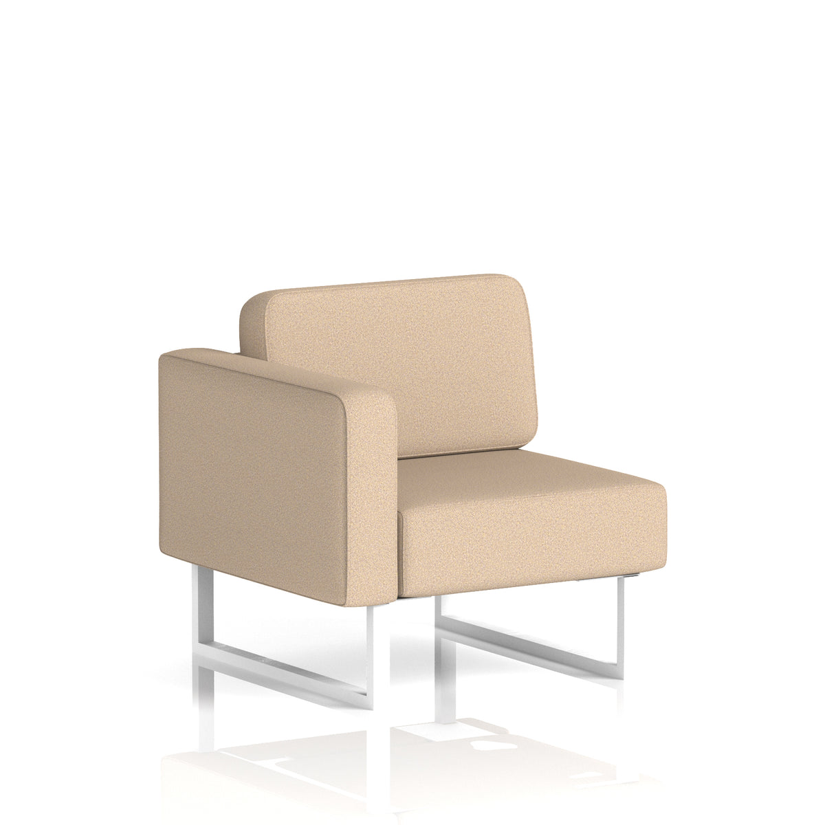 Commercial Modular Seating – Right-End Unit with Legs – Crib 5 Synergy - Affix White - Industrious Decor