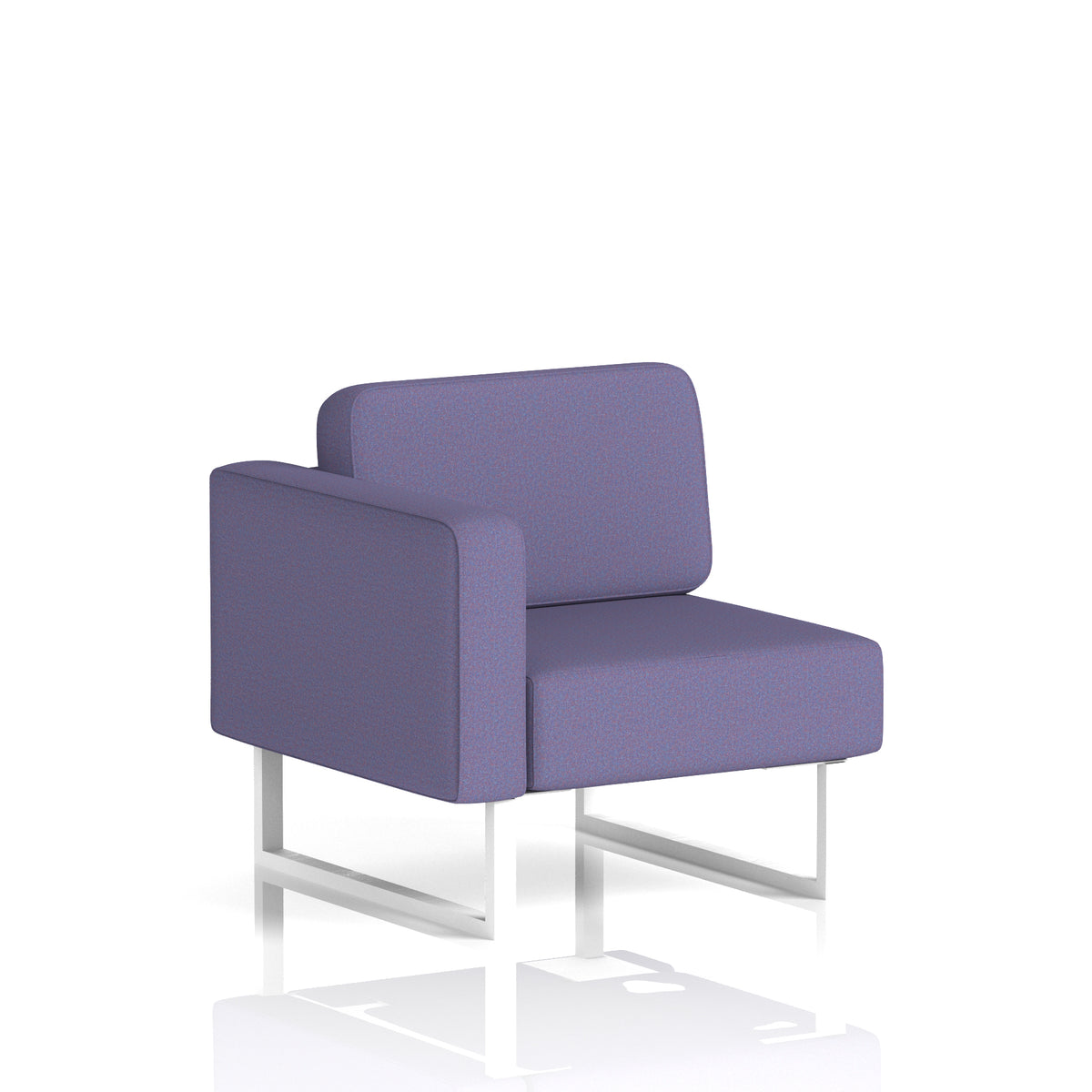 Commercial Modular Seating – Right-End Unit with Legs – Crib 5 Synergy - Order White - Industrious Decor
