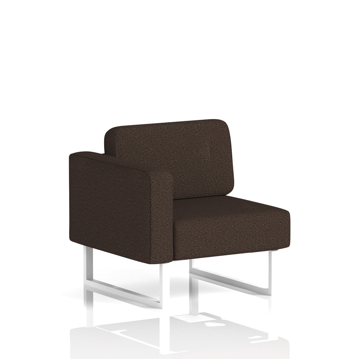 Commercial Modular Seating – Right-End Unit with Legs – Crib 5 Synergy - Wed White - Industrious Decor