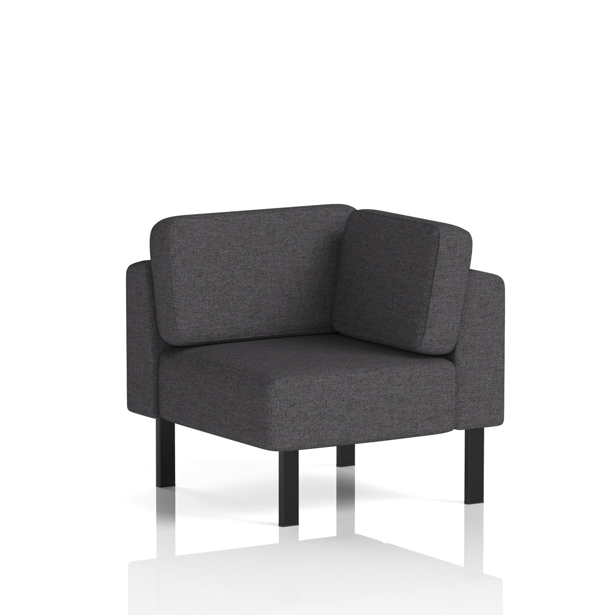 Commercial Modular Seating – Corner Unit with Legs – Crib 5 X2 - Arithmetic Black - Industrious Decor