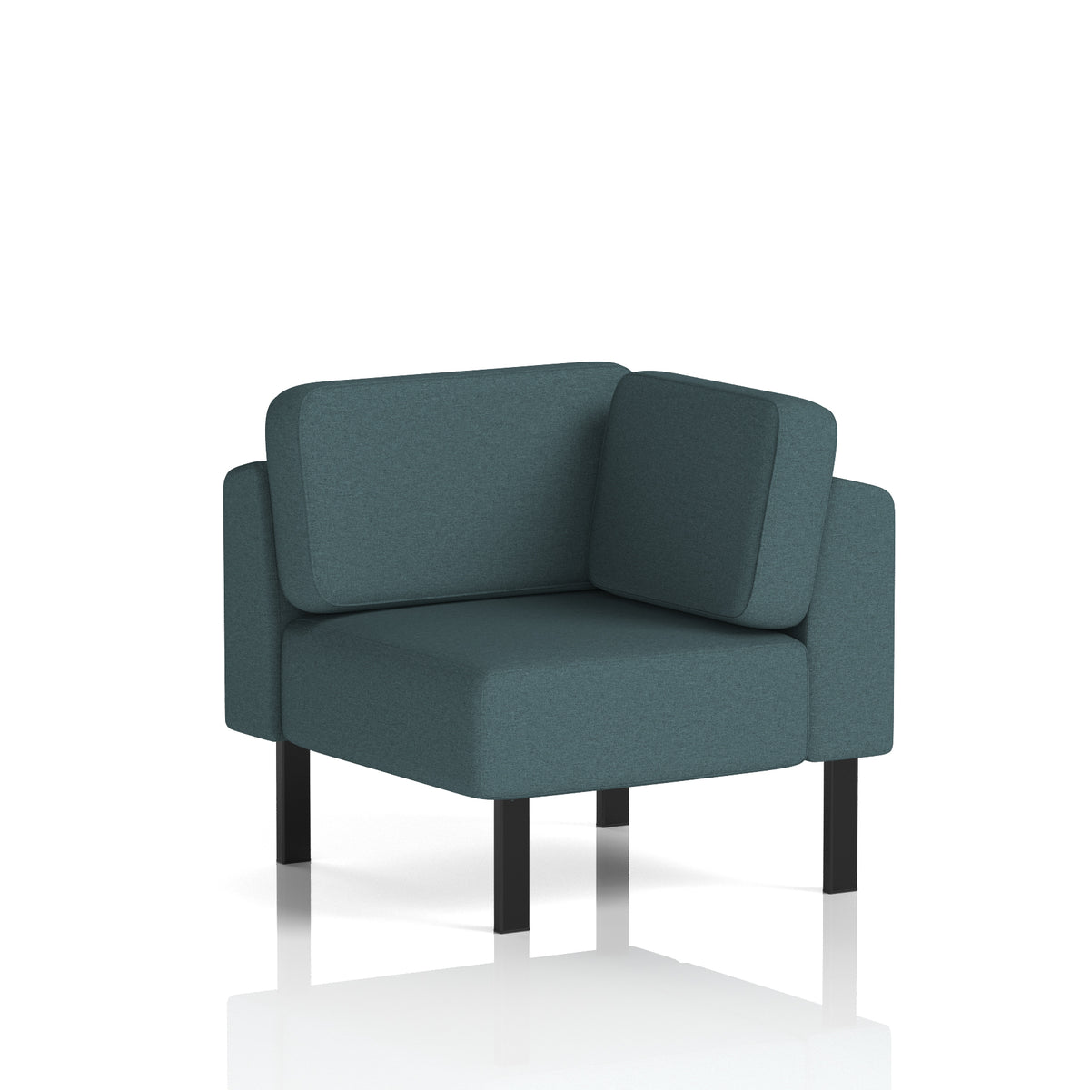 Commercial Modular Seating – Corner Unit with Legs – Crib 5 X2 - Polygon Black - Industrious Decor