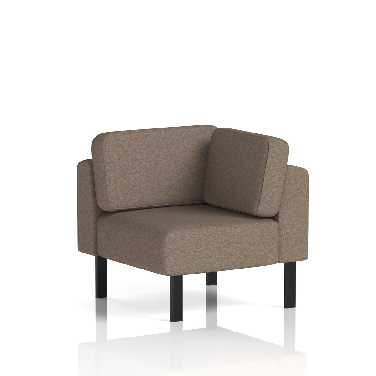 Commercial Modular Seating – Corner Unit with Legs – Crib 5 X2 - Theory Black - Industrious Decor
