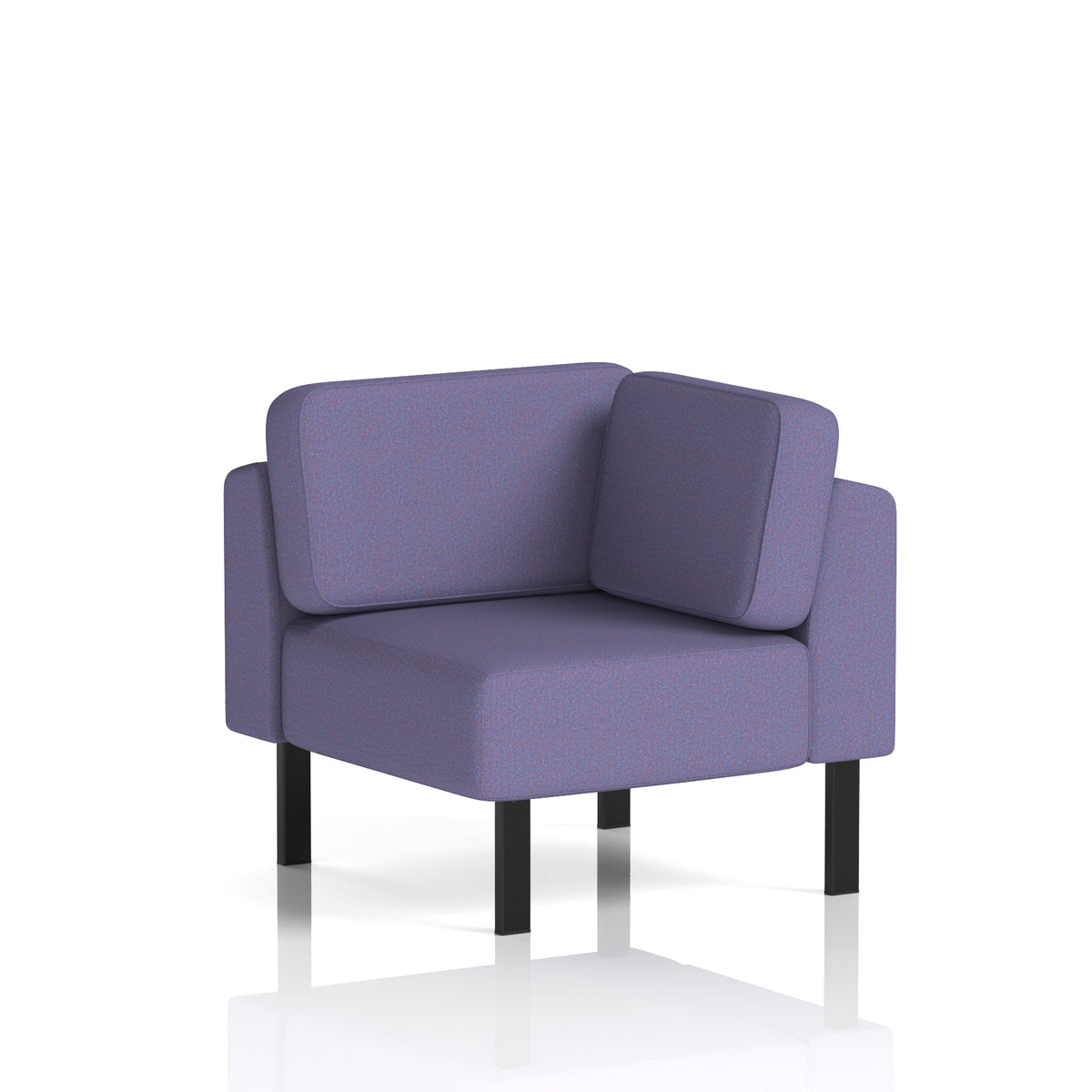 Commercial Modular Seating – Corner Unit with Legs – Crib 5 Synergy - Order Black - Industrious Decor