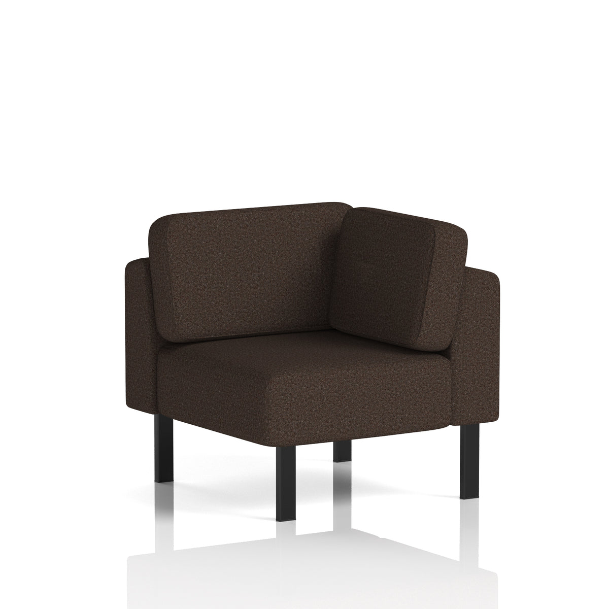 Commercial Modular Seating – Corner Unit with Legs – Crib 5 Synergy - Wed Black - Industrious Decor