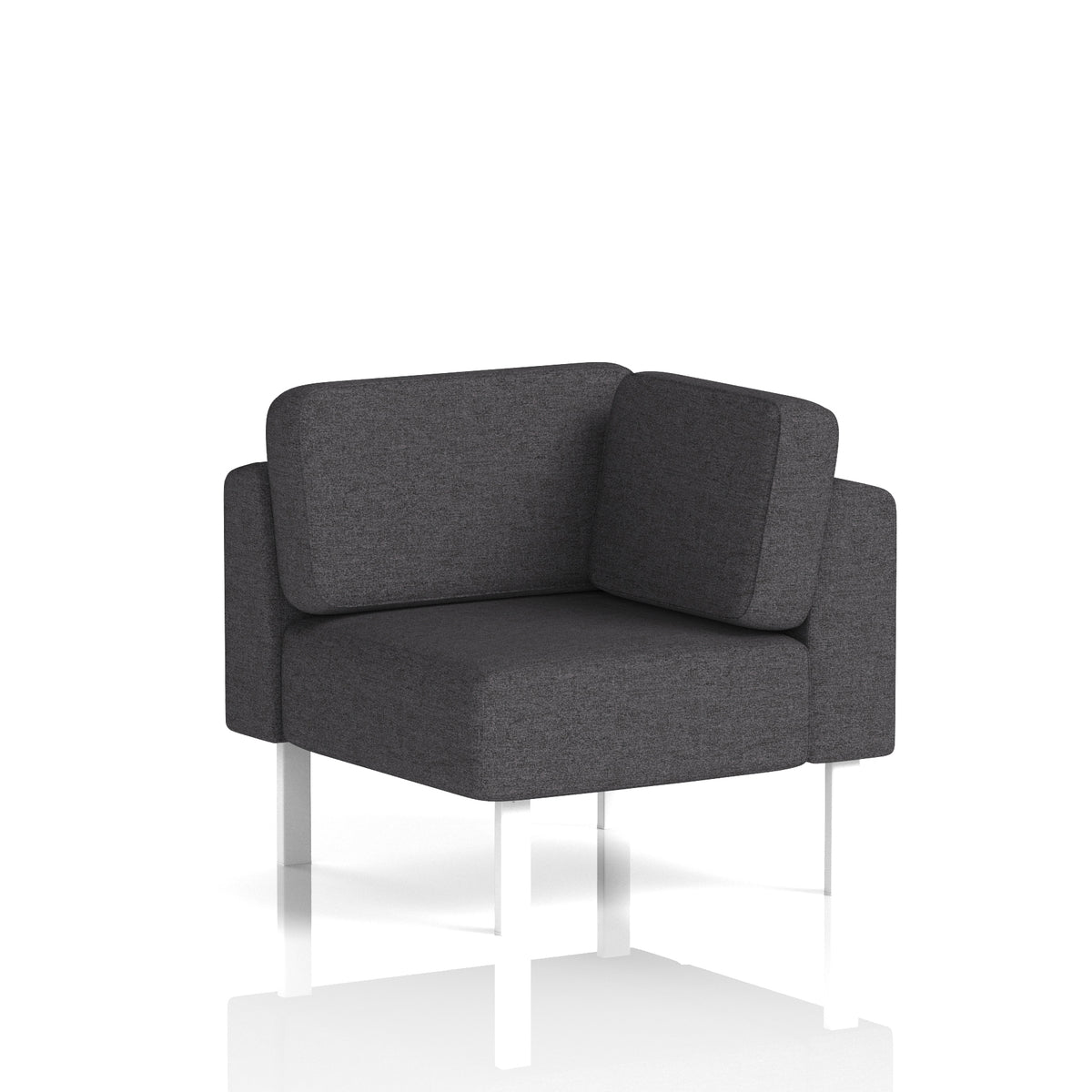 Commercial Modular Seating – Corner Unit with Legs – Crib 5 X2 - Arithmetic White - Industrious Decor