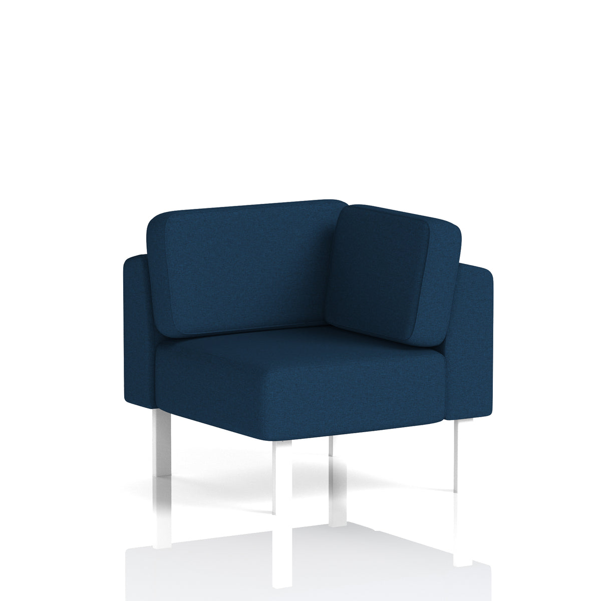 Commercial Modular Seating – Corner Unit with Legs – Crib 5 X2 - Calculus White - Industrious Decor