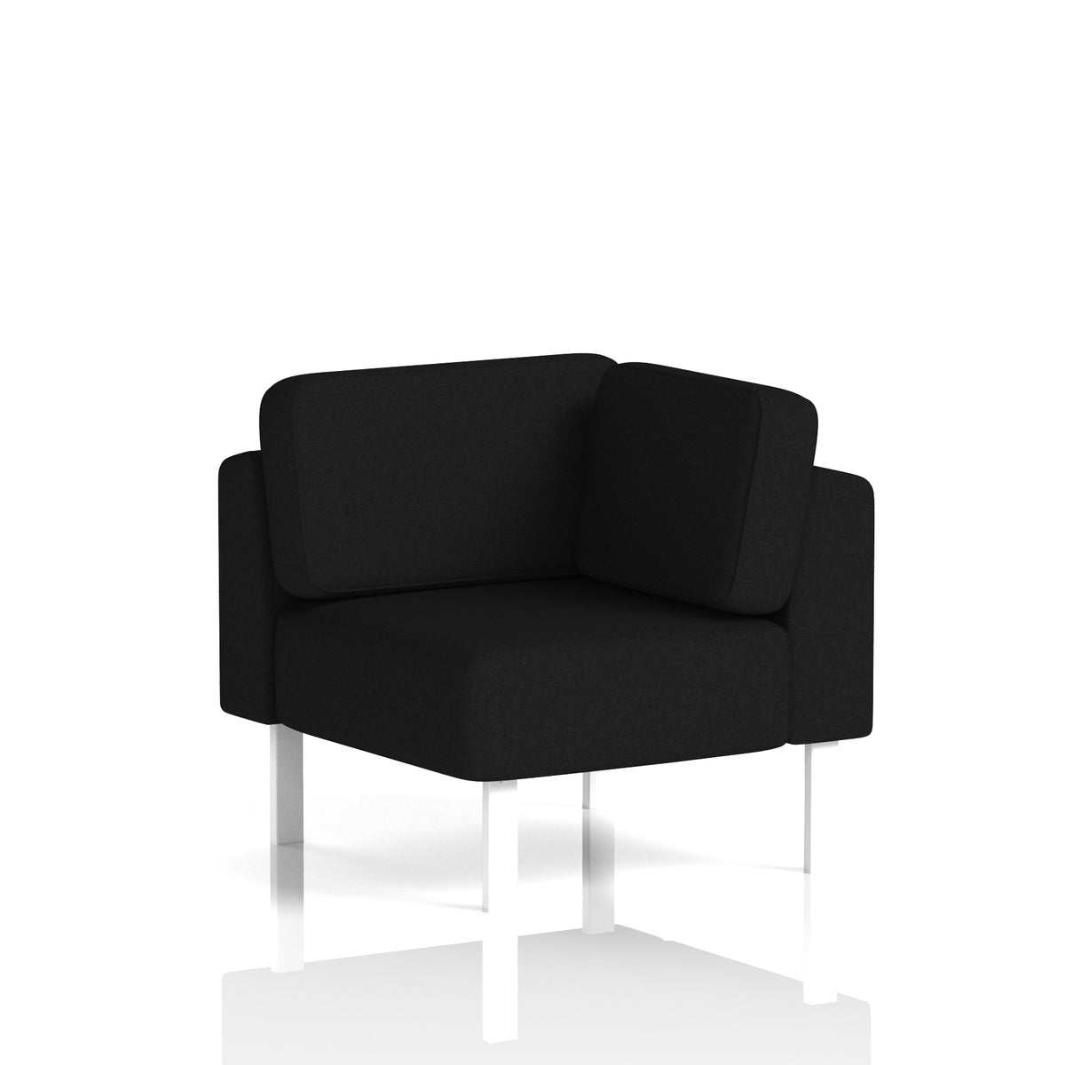 Commercial Modular Seating – Corner Unit with Legs – Crib 5 X2 - Diameter White - Industrious Decor
