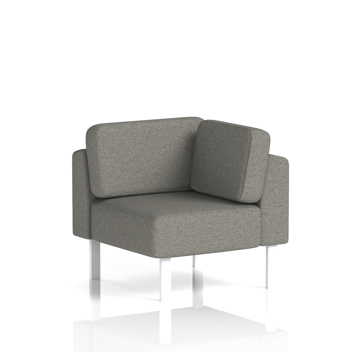 Commercial Modular Seating – Corner Unit with Legs – Crib 5 White - Industrious Decor