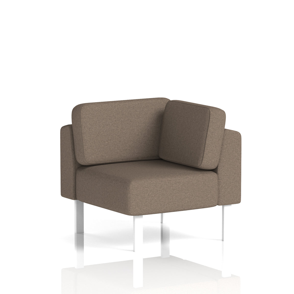 Commercial Modular Seating – Corner Unit with Legs – Crib 5 X2 - Theory White - Industrious Decor