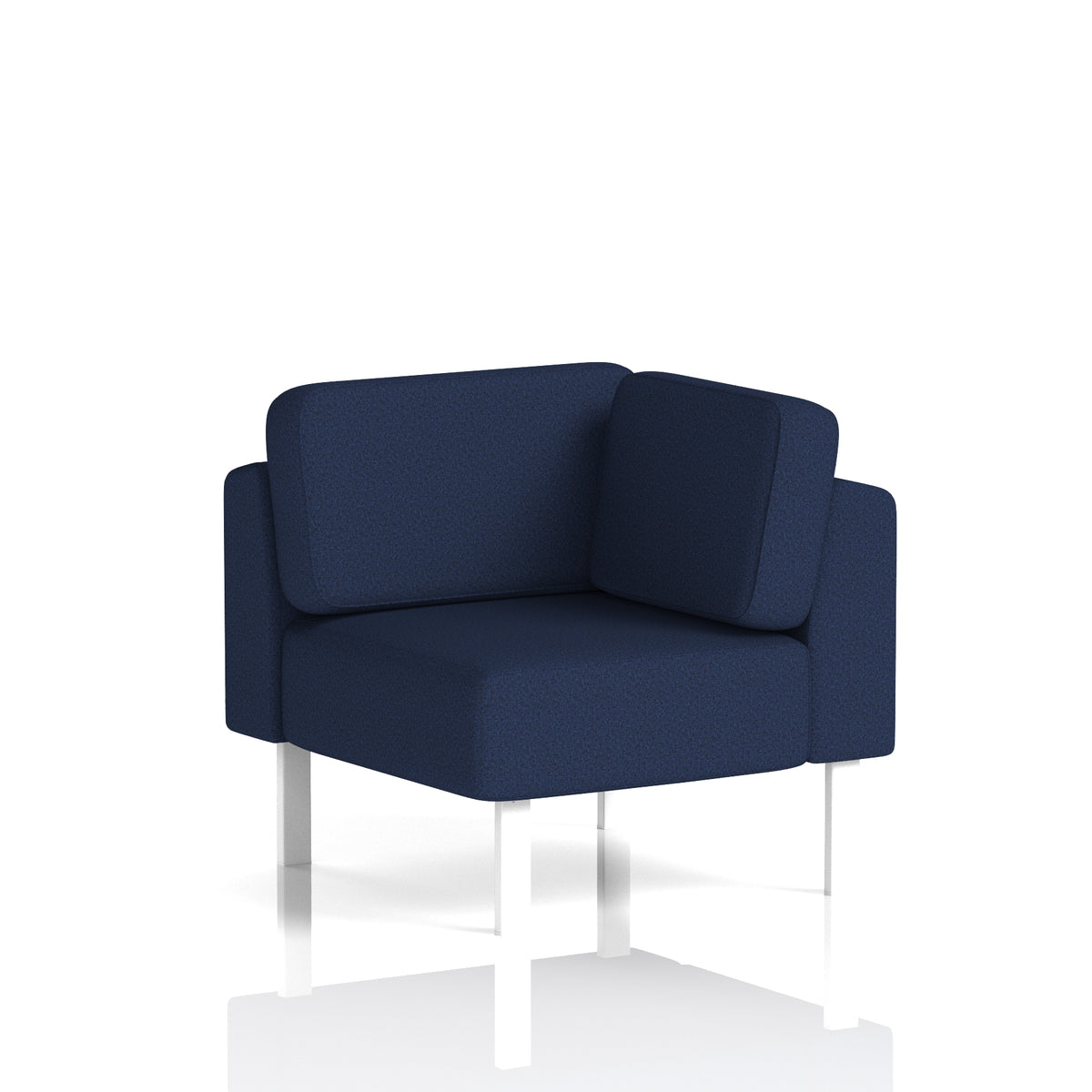 Commercial Modular Seating – Corner Unit with Legs – Crib 5 Synergy - Alike White - Industrious Decor