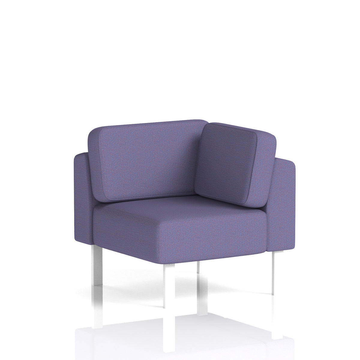 Commercial Modular Seating – Corner Unit with Legs – Crib 5 Synergy - Order White - Industrious Decor