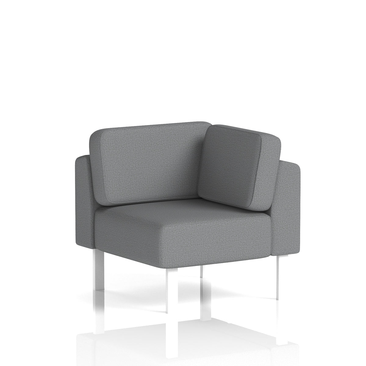 Commercial Modular Seating – Corner Unit with Legs – Crib 5 Synergy - Partner White - Industrious Decor