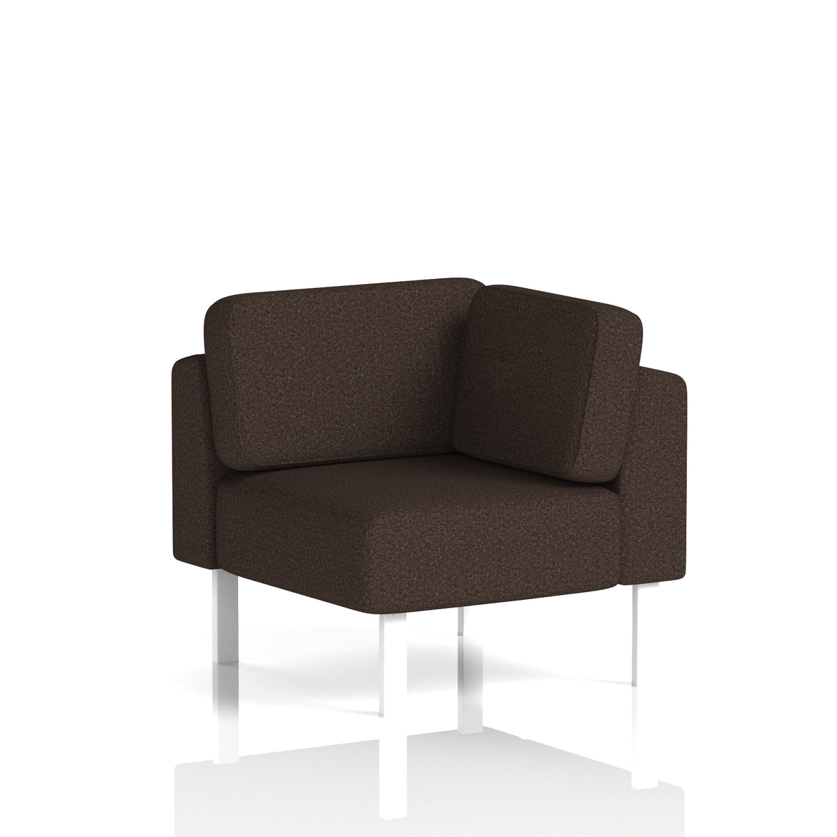 Commercial Modular Seating – Corner Unit with Legs – Crib 5 Synergy - Wed White - Industrious Decor