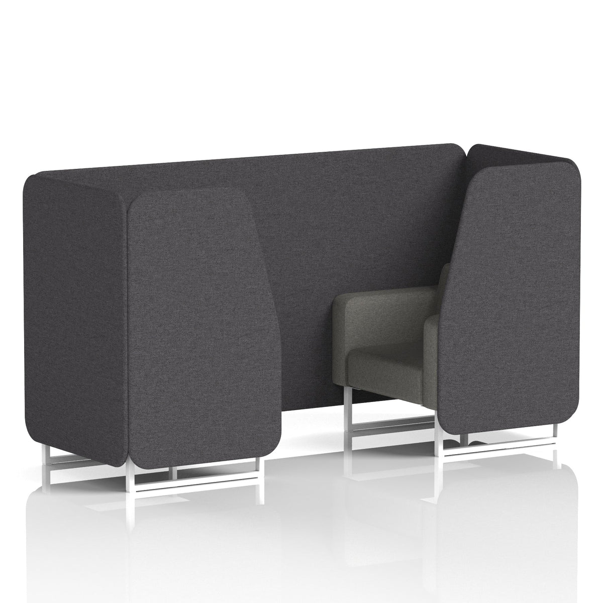 Commercial 2 Seater Privacy Booth – Two Tone – Crib 5 X2 - Arithmetic Panels And Number Sofa White - Industrious Decor