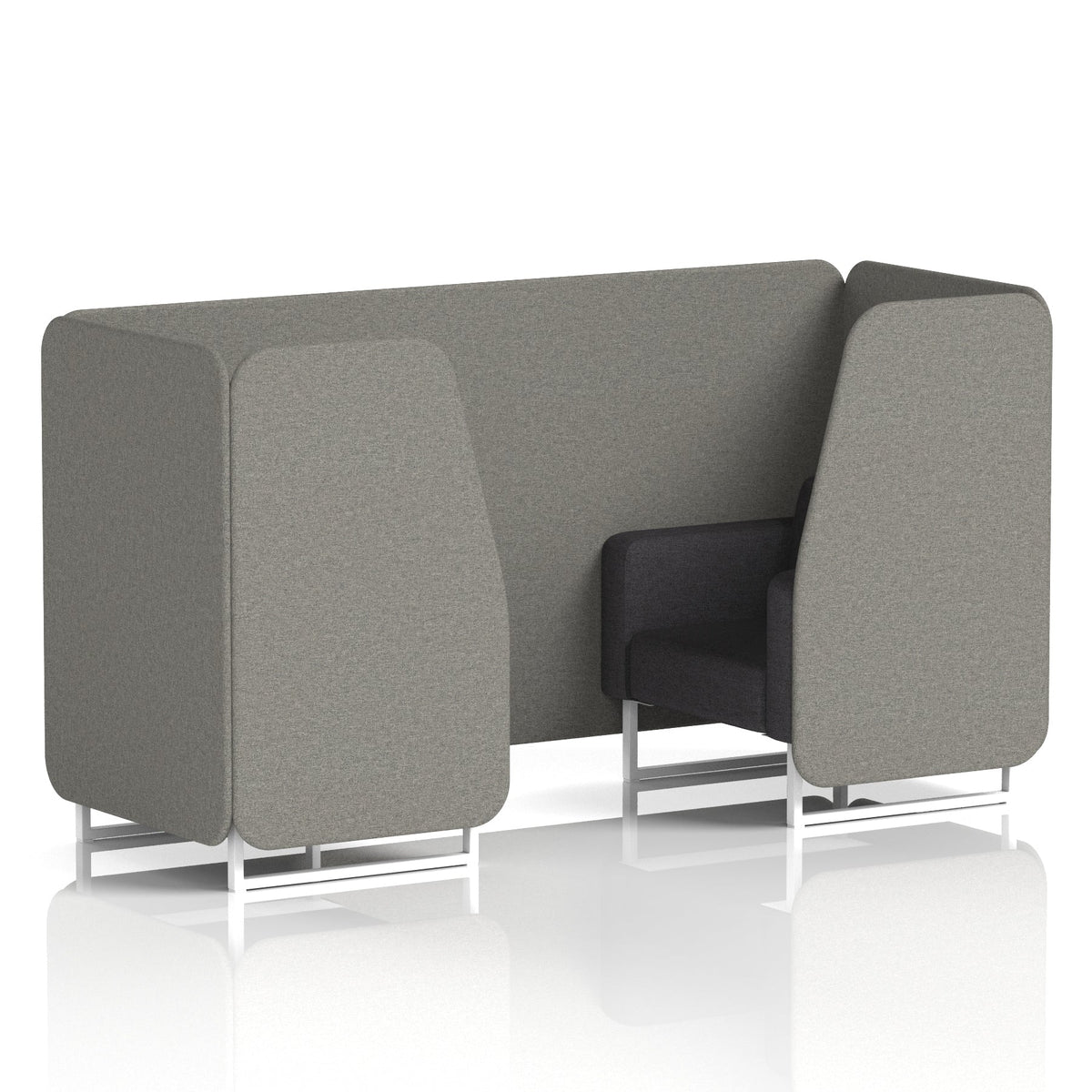 Commercial 2 Seater Privacy Booth – Two Tone – Crib 5 X2 - Number Panels And Arithmetic Sofa White - Industrious Decor